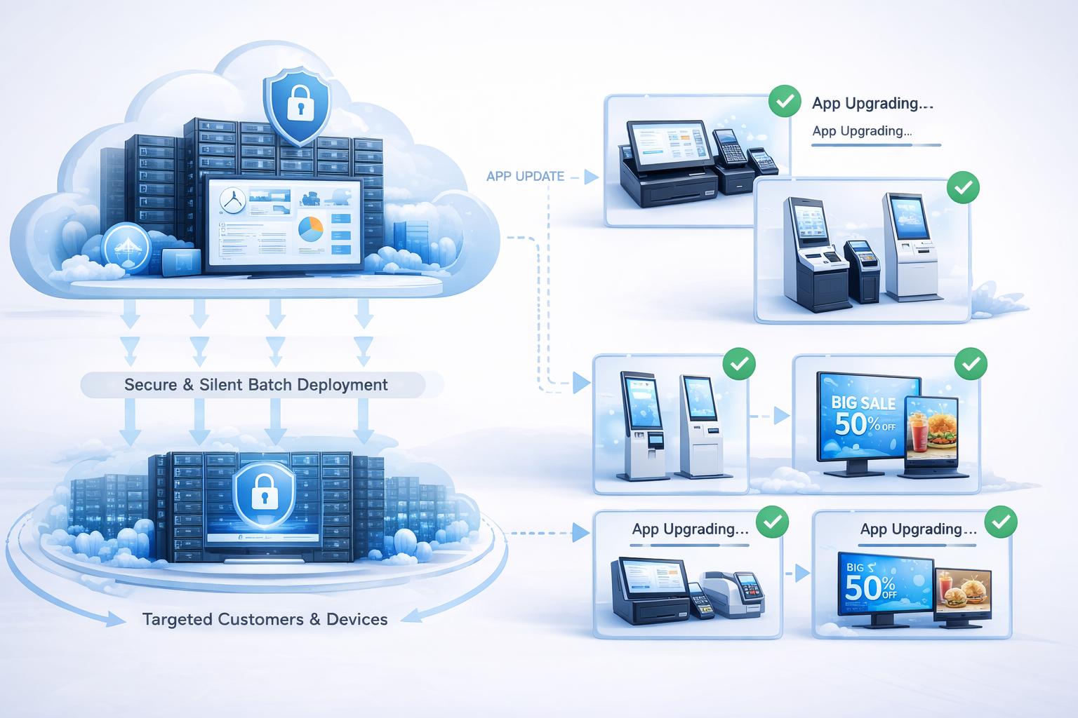 Zero-Touch Cloud Distribution and Targeted Update Flowchart
