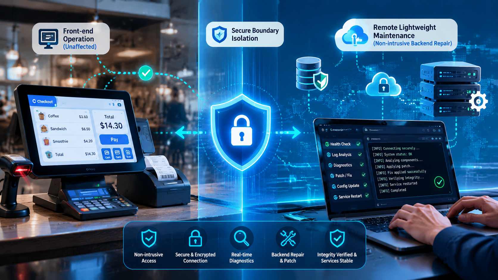 Remote Maintenance and Enterprise Security Boundary Concept Diagram